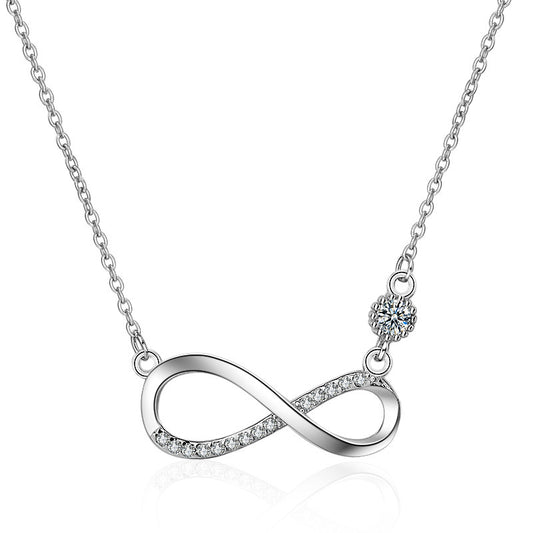 925 Sterling Silver Platinum Plated Necklace - Elevated Jewellery