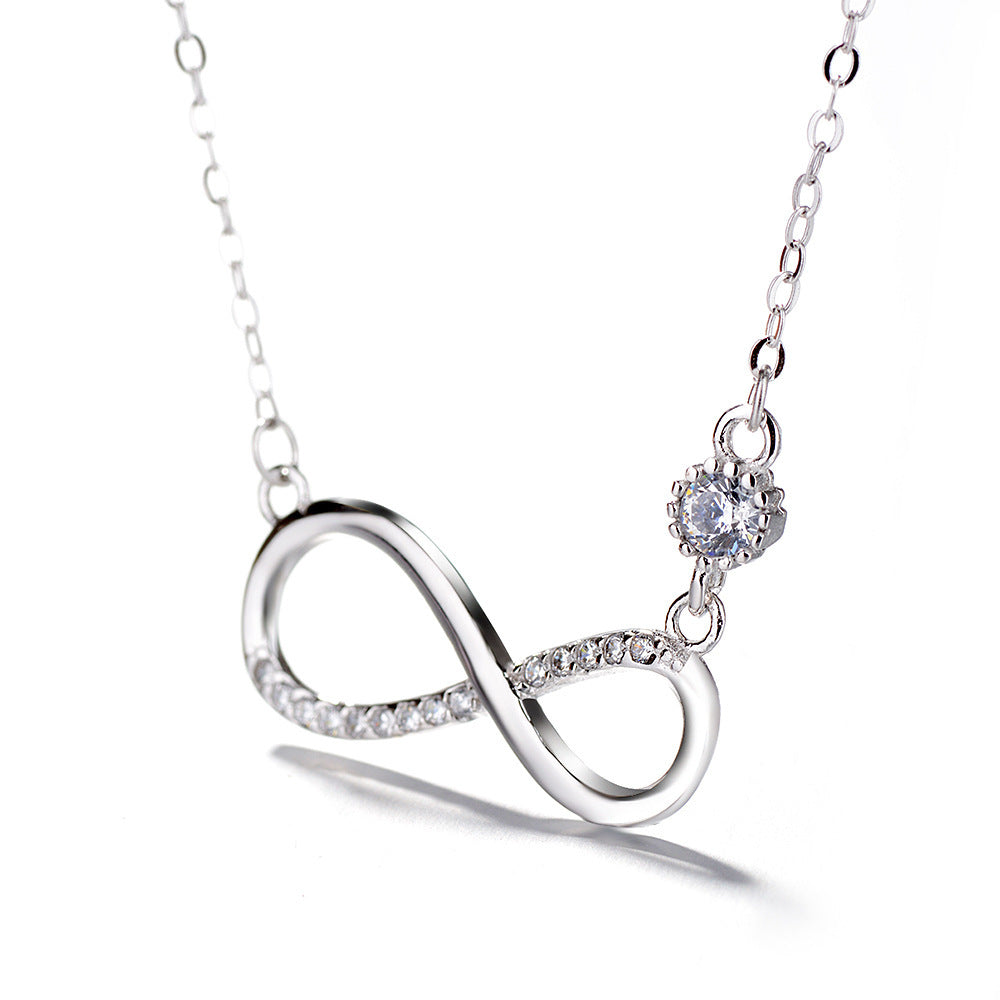 925 Sterling Silver Platinum Plated Necklace - Elevated Jewellery