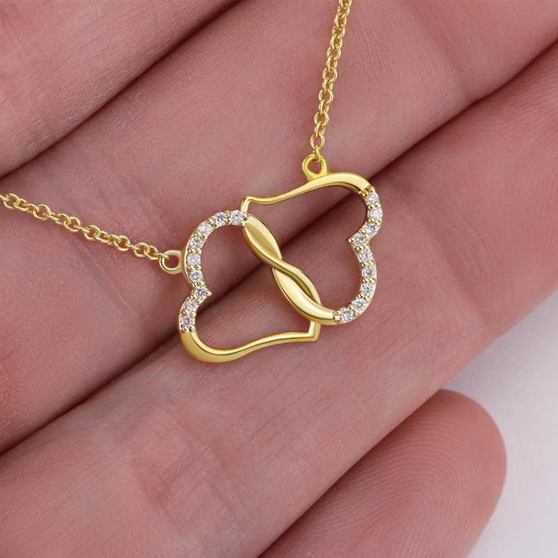Double Heart Love Necklace - Elevated Jewellery