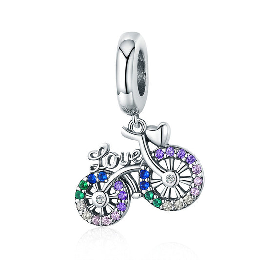 Bicycle Silver Pendent - Elevated Jewellery
