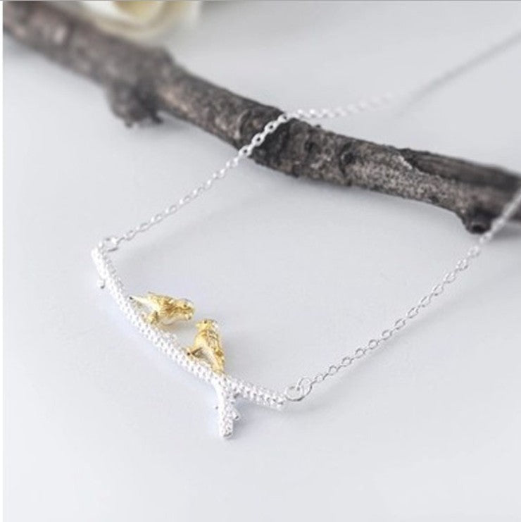 925 Sterling Silver Two Birds Necklaces - Elevated Jewellery