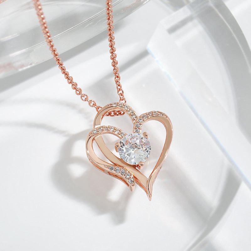Zircon Heart-shaped Necklace - Elevated Jewellery