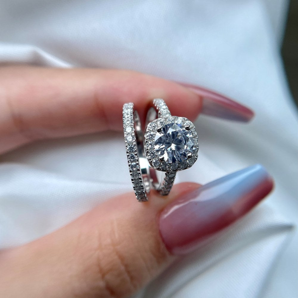 Carbon Diamond Bridal Set - Elevated Jewellery