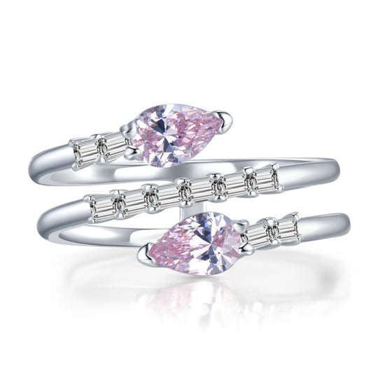 Adjustable Pink Gem Ring - Elevated Jewellery