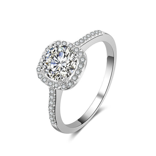 Square Bague Cubic Zirconia Ring - Elevated Jewellery