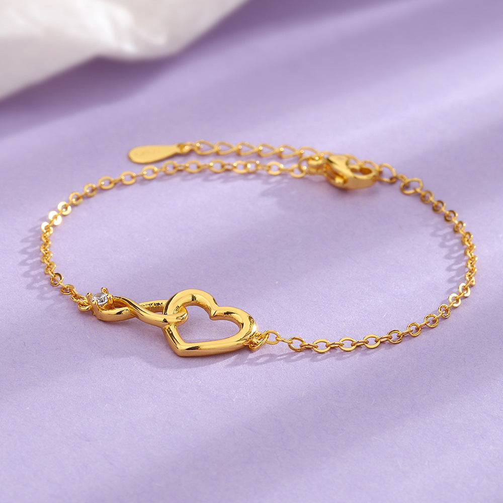 Heart-shape Bracelet Fashion Jewelry Versatile Love Bracelet Gift For Girlfriend Valentine's Day - Elevated Jewellery