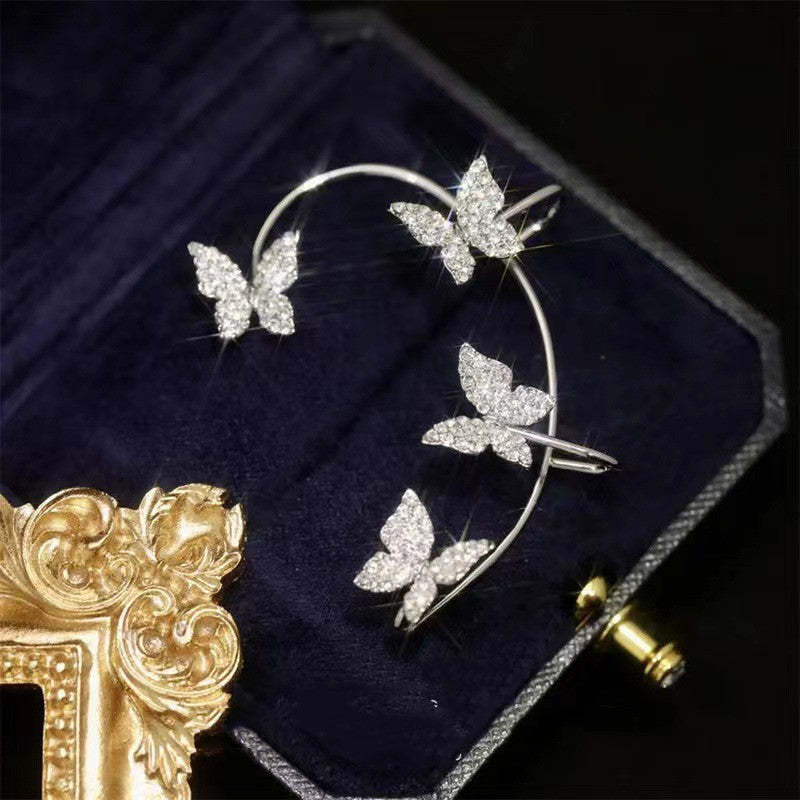 Earring Butterfly Ear Clip - Elevated Jewellery
