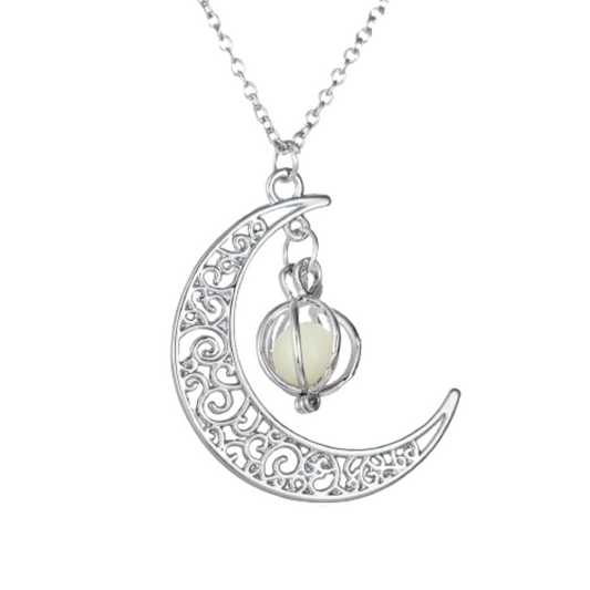 Glow Stone Half Moon Healing Necklace - Elevated Jewellery