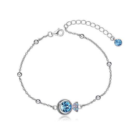 Blue Crystal Gem Bracelet - Elevated Jewellery