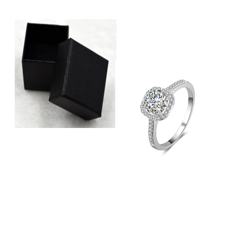 Square Bague Cubic Zirconia Ring - Elevated Jewellery