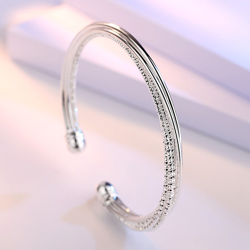 Silver Bangle Bracelet - Elevated Jewellery